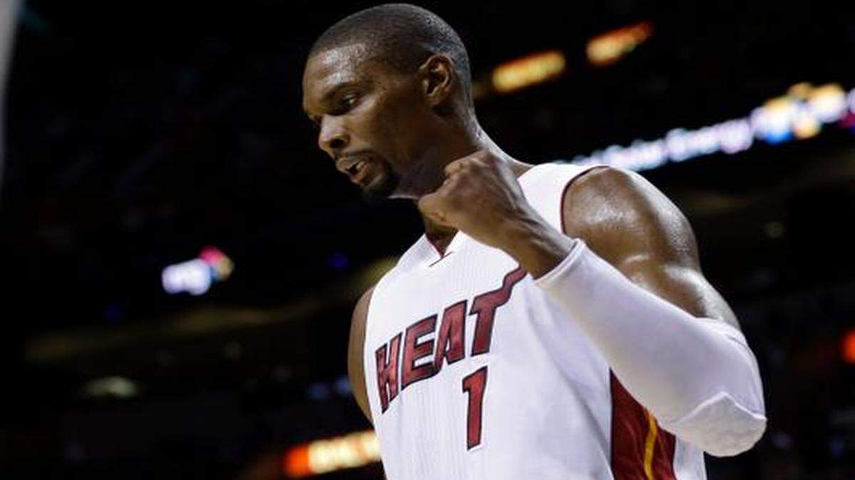 
Feeling pressure: Teams are doubling Chris Bosh.
