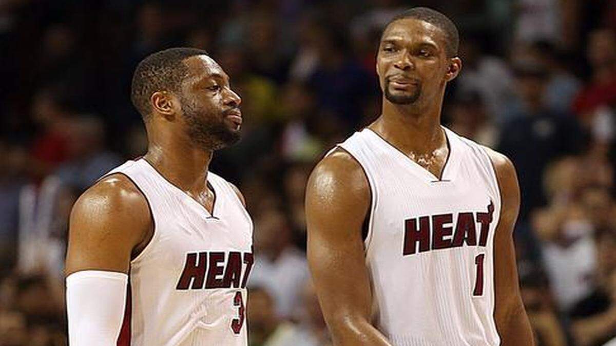 
Dwyane Wade, left, and Chris Bosh were selected for their 11th and 10th All-Star appearances, respectively.
