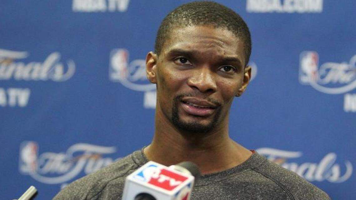
Miami Heat forward Chris Bosh, shown in a file photo, is meeting with specialists after sources said he was diagnosed with pulmonary embolism. 
