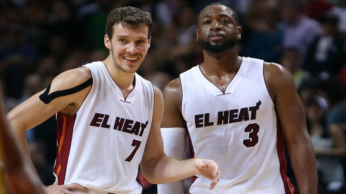 
The Heat’s starting backcourt of Goran Dragic (7) and Dwyane Wade will be on display when Miami opens the season Oct. 28 against the Charlotte Hornets. 
