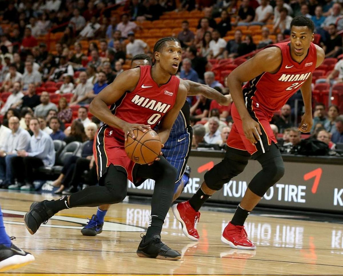 Miami Heat guard Josh Richardson drives to the basket in the first quarter of a game against the Orlando Magic at AmericanAirlines Arena in Miami on Tuesday, December 26, 2017.