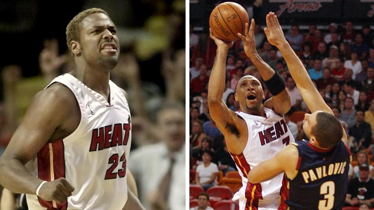 Former Miami Heat players Cedric Ceballos (left) and Shawn Marion (right) will compete on the 30th season of CBS’ “The Amazing Race.”