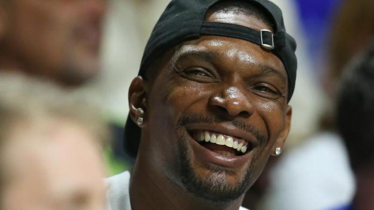 Chris Bosh, at an NCAA basketball game between the Miami Hurricanes and the Duke Blue Devils in February, hung out with former teammate Justise Winslow at an NBA party in Mexico City.
