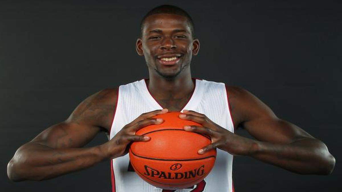 
Miami Heat forward James Ennis poses for a portrait during team's Media Day on Friday, Sept. 26, 2014.
