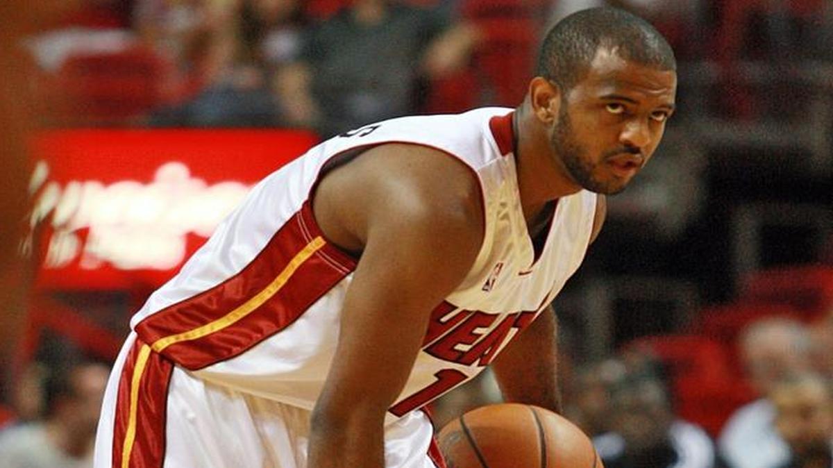 
John Lucas III is shown while playing for the Heat in a preseason game against the San Antonio Spurs on Sunday, Oct. 11, 2009 at AmericanAirlines Arena in Miami. 
