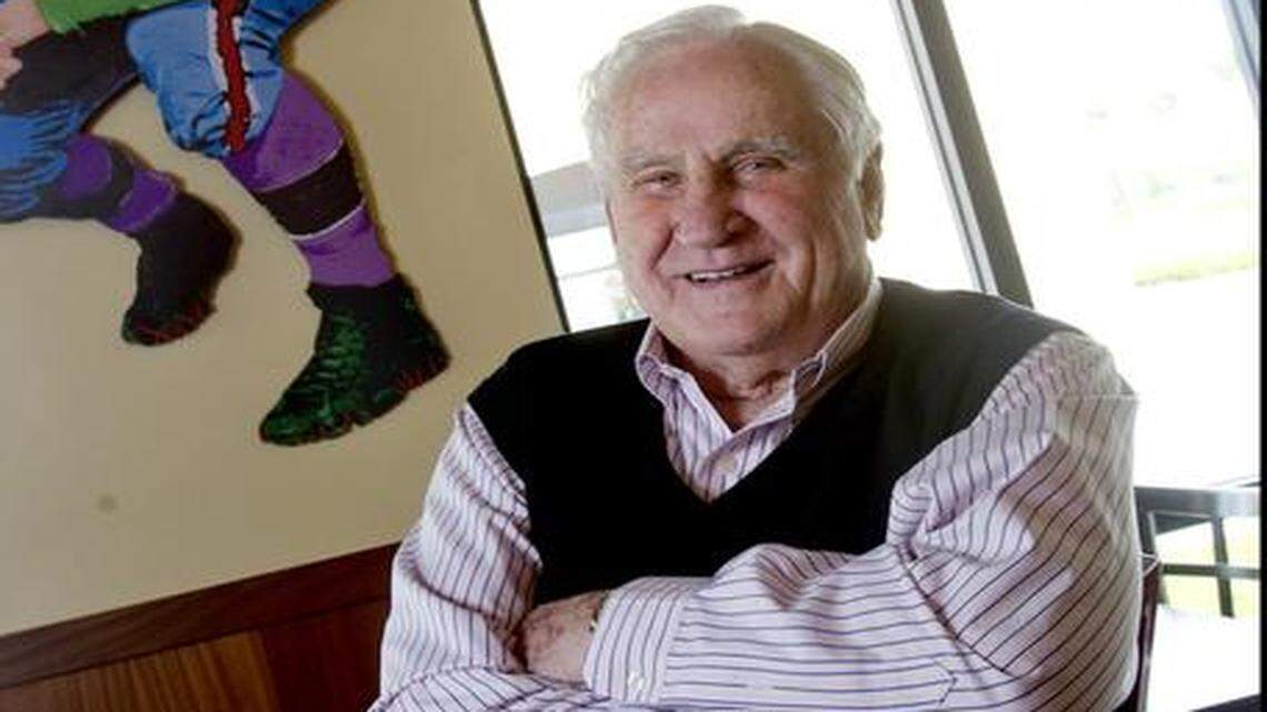 
Don Shula is shown in the new Shula Burger restaurant in Delray Beach on Wednesday, June 12, 2013.
