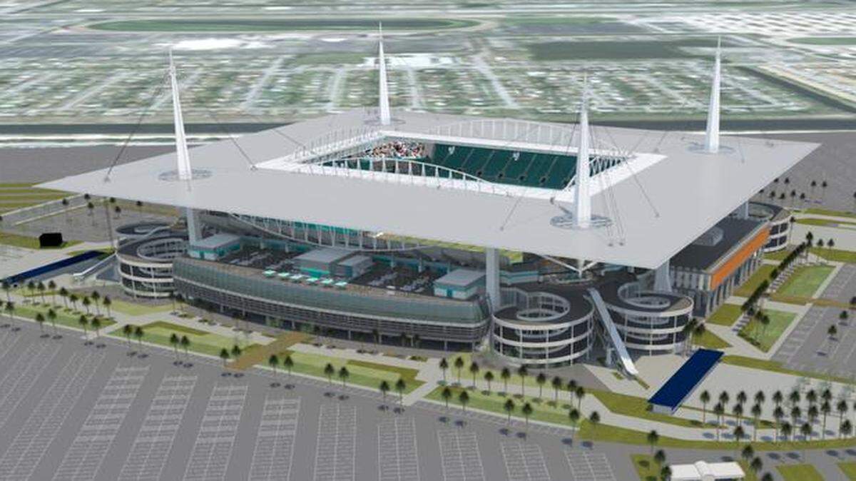 
A rendering of what Sun Life Stadium would look like once upgrades are completed for the fall of 2016.
