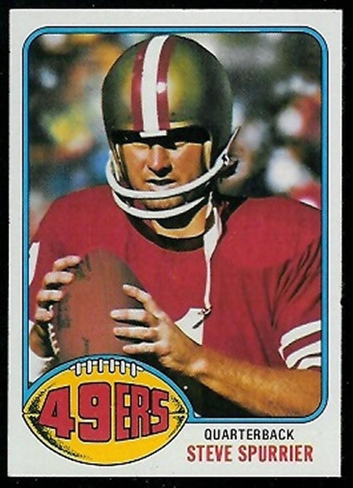 Steve Spurrier’s 1976 Topps trading card.