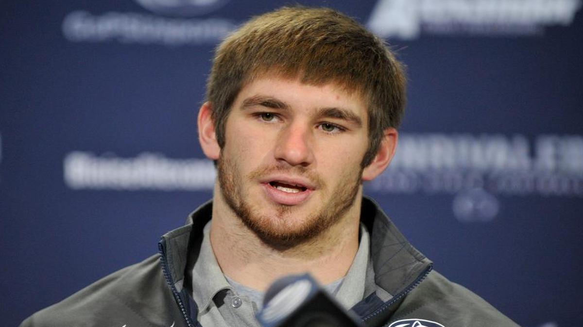 
Mike Hull talks during a weekly news conference at Beaver Stadium, Tuesday, Nov. 25, 2014.
