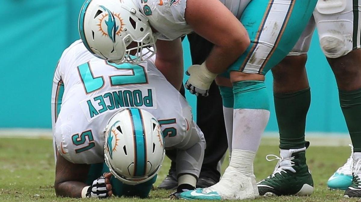 Mike Pouncey has been down, but not yet out this year.