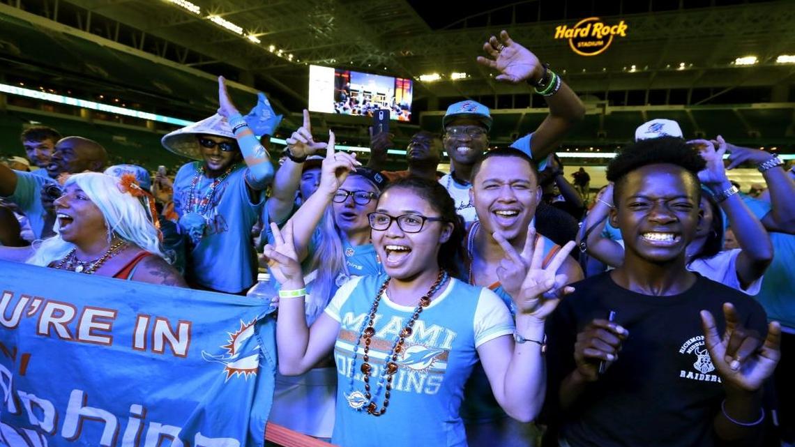 Dolphins fans are so ready for football, 10,000 of them showed up for a draft party.