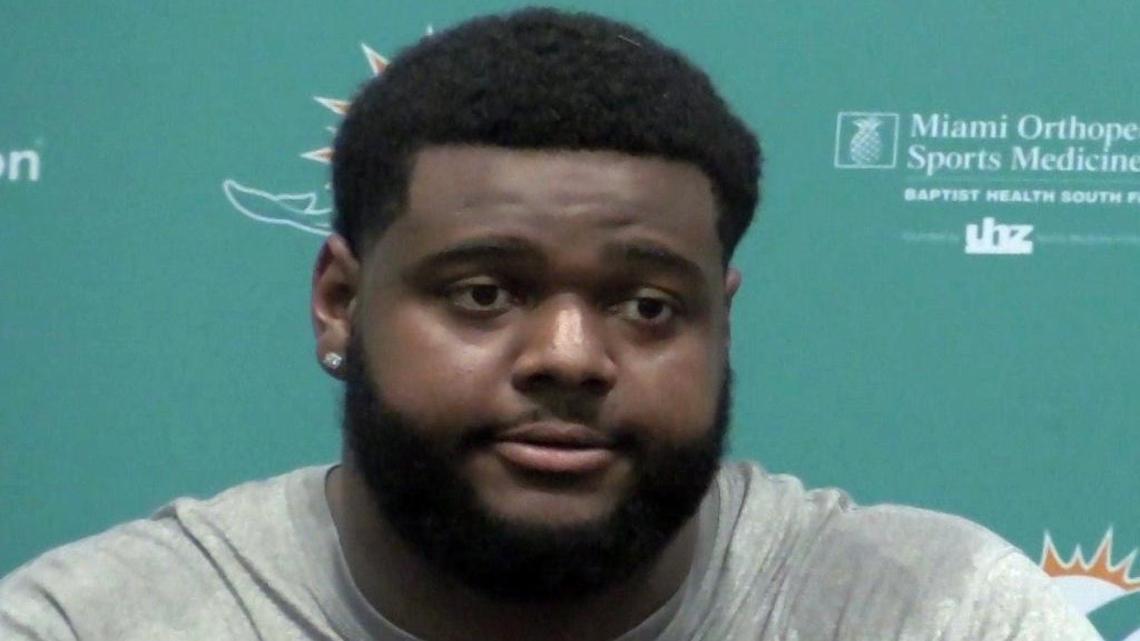 Jordan Phillips is in a walking boot because of an ankle injury he suffered Sunday.