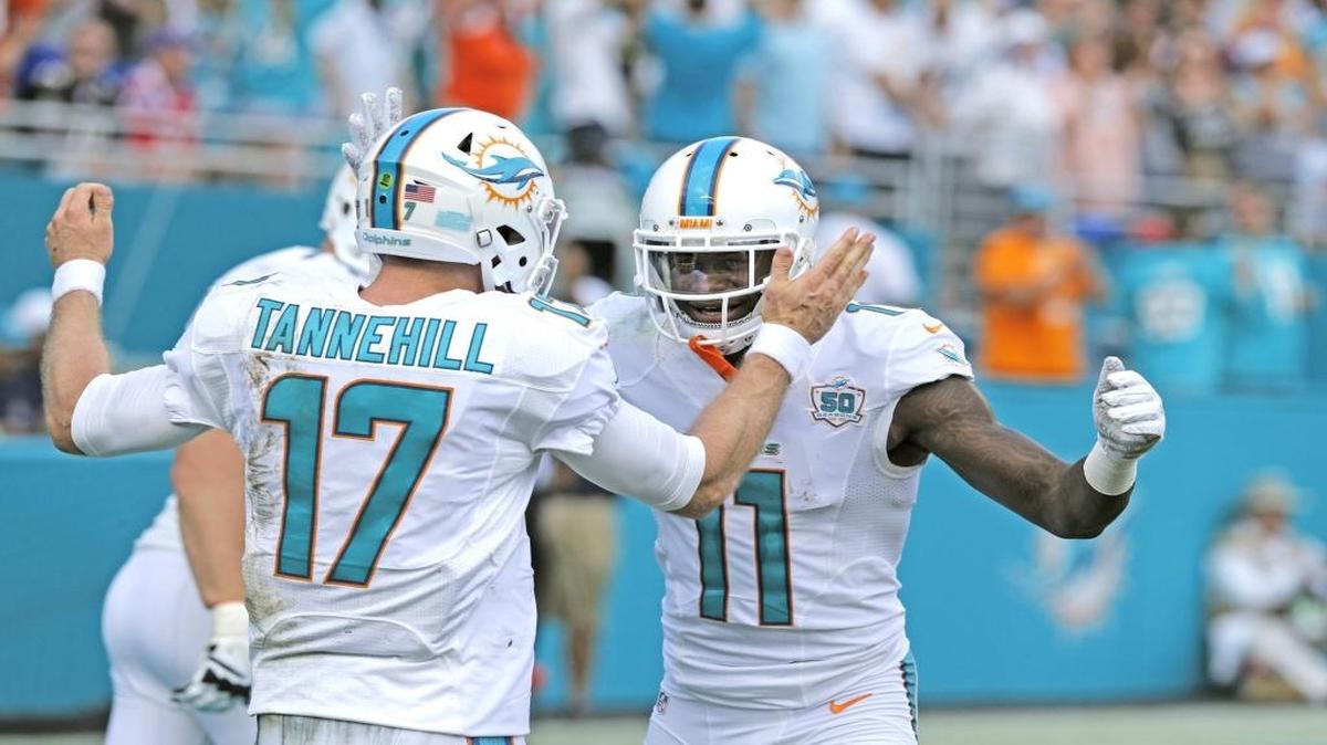 DeVante Parker (11), who caught a 38-yard TD pass from Ryan Tannehill last week, gives the Dolphins a legitimate deep threat. The question is whether Miami will incorporate some deep throws in its game plan against New York.
