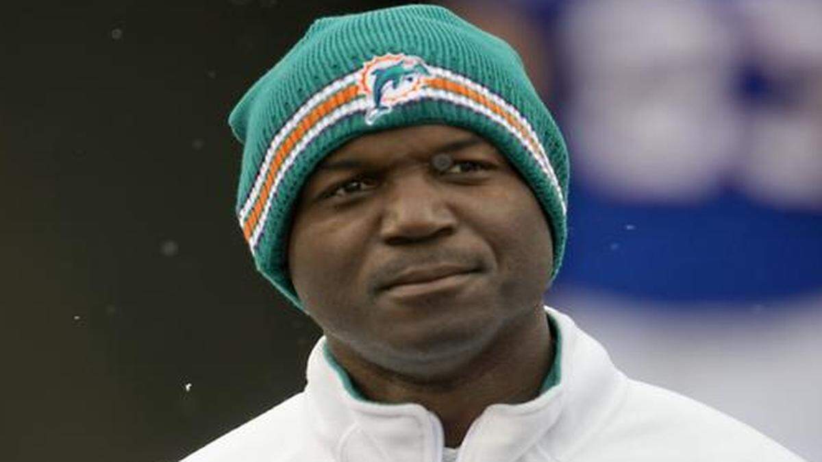 
Todd Bowles is shown while serving as interim Miami Dolphins head coach before a game against the Buffalo Bills on Dec. 18, 2011.

