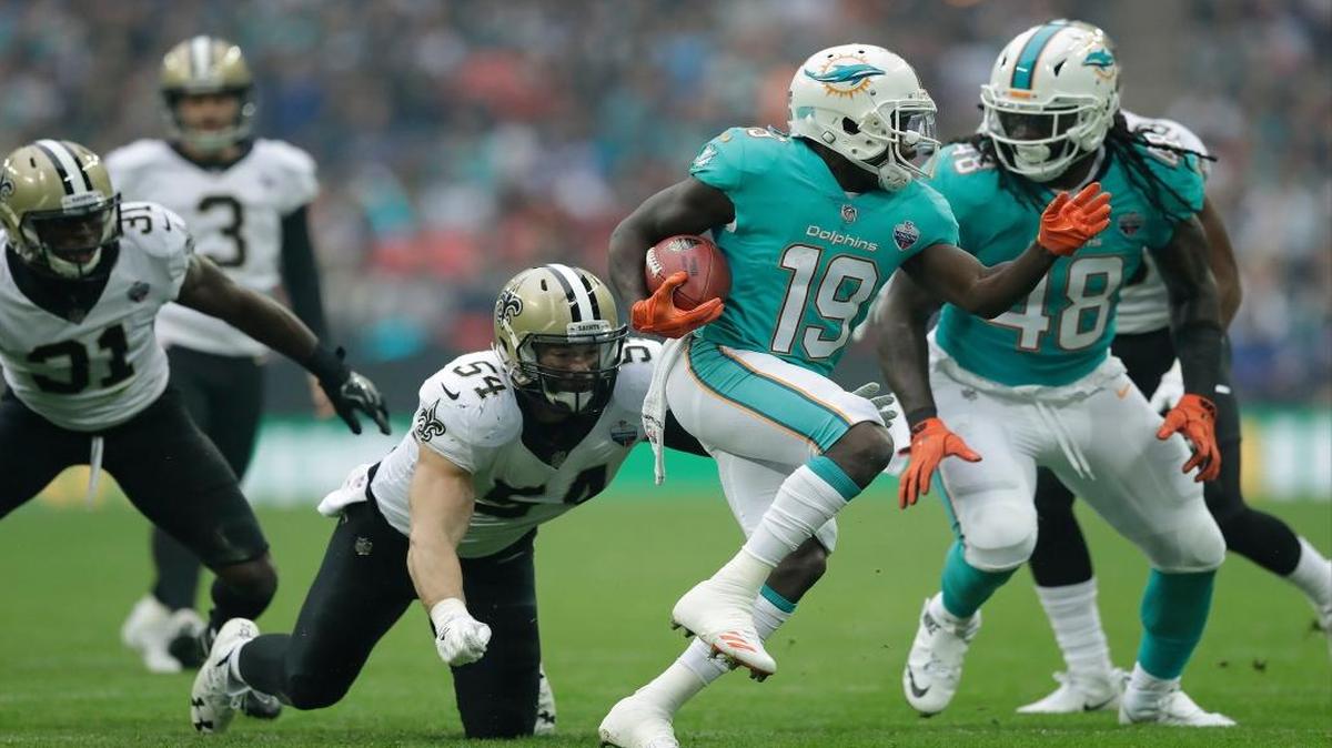 Jakeem Grant played on offense and returned kickoffs Sunday, but the Dolphins went with Jarvis Landry as their punt returner.