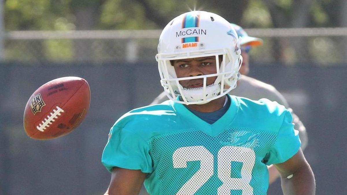 File photo: Bobby McCain at the 2015 Miami Dolphins Rookie Mini Camp held at the training facility in Davie, Fl. Friday May 8, 2015.