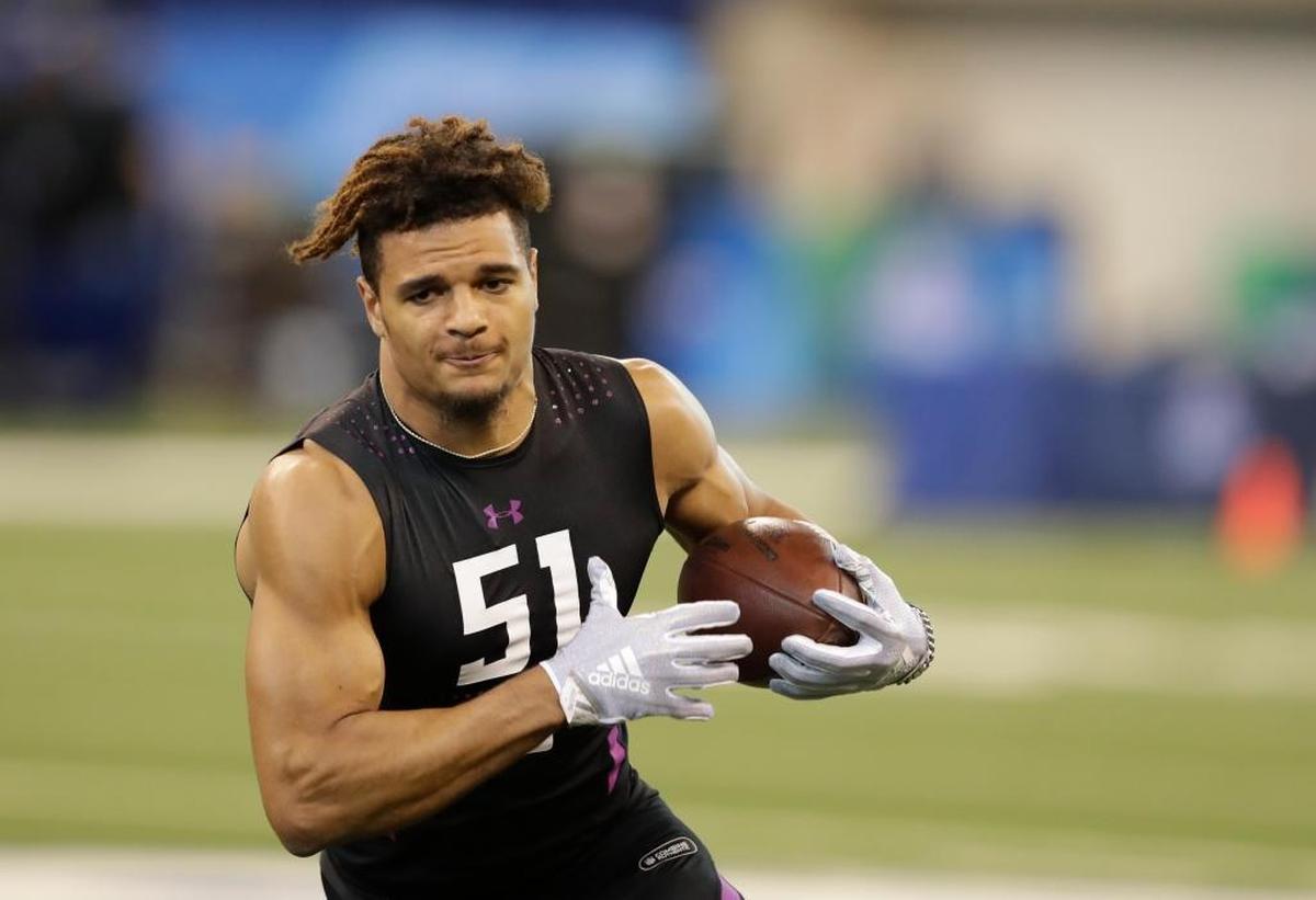 Alabama defensive back Minkah Fitzpatrick runs a drill during the NFL Scouting Combine last month.