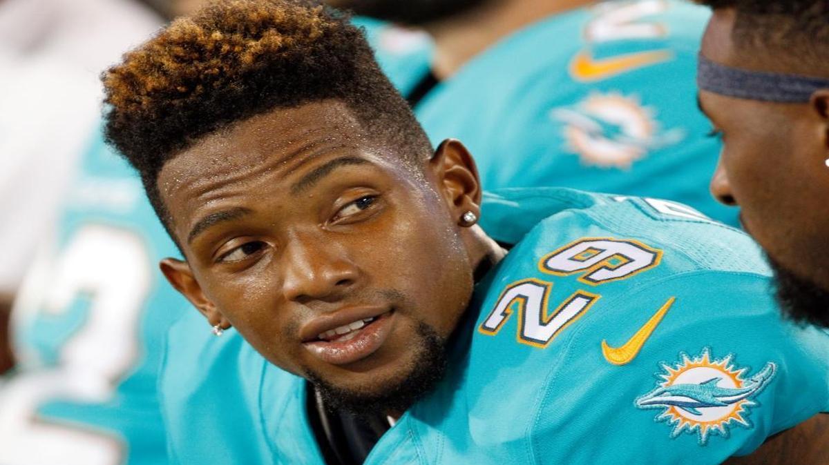 
Miami Dolphins cornerback Will Davis, who was traded to the Baltimore Ravens on Monday, Sept. 21, 2015, is still recovering from a serious knee injury. 
