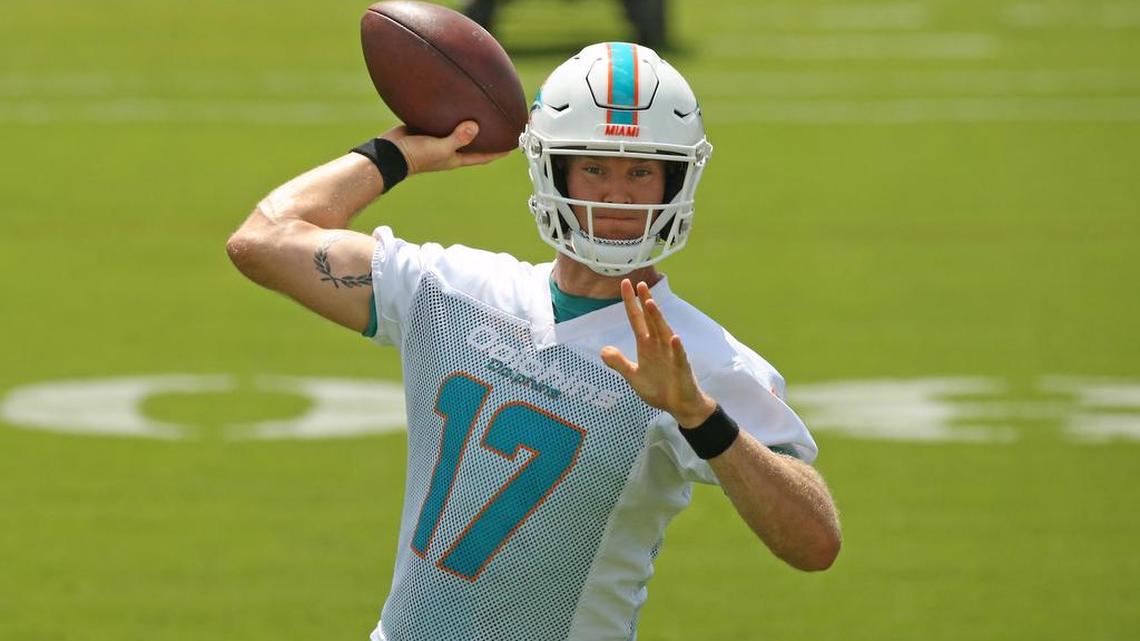 Miami Dolphins quarterback Ryan Tannehill will have many choices of players to pass to in 2018.