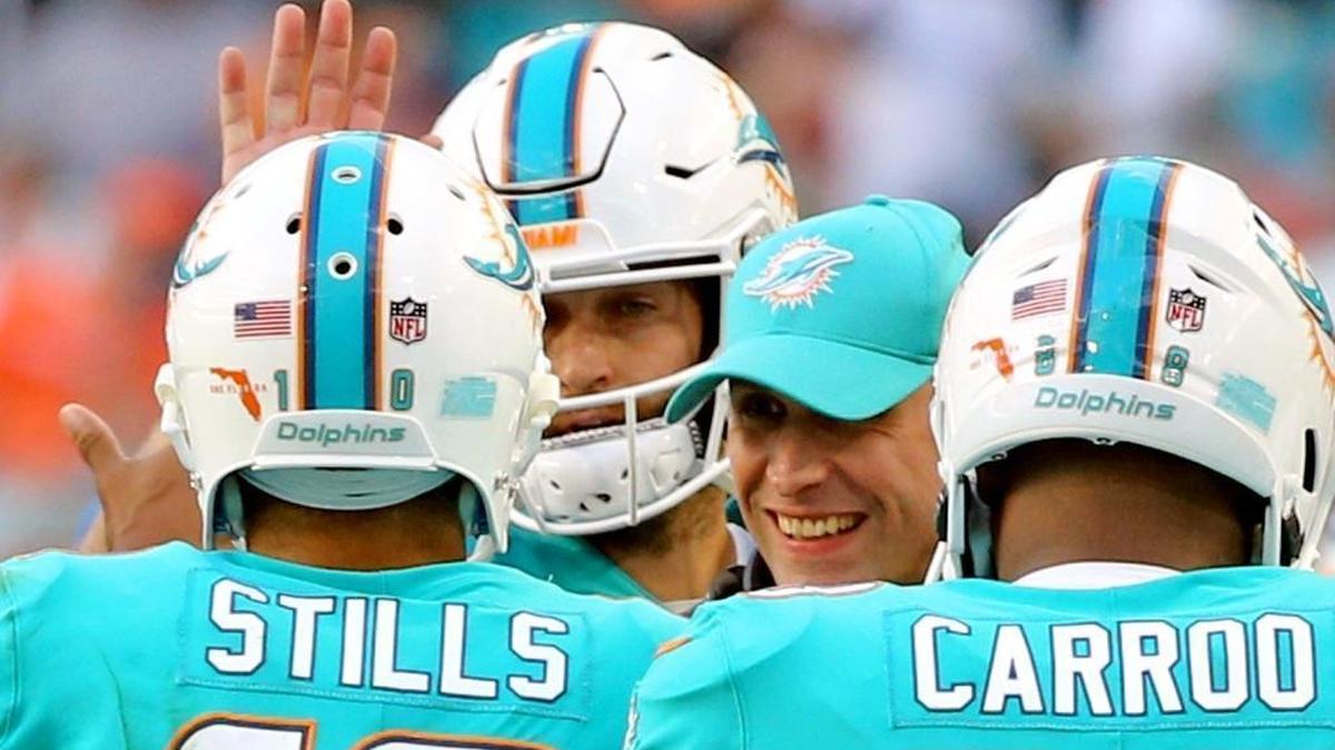 Sunday brought a rare sight on the Dolphins sidelines: Adam Gase smiling.