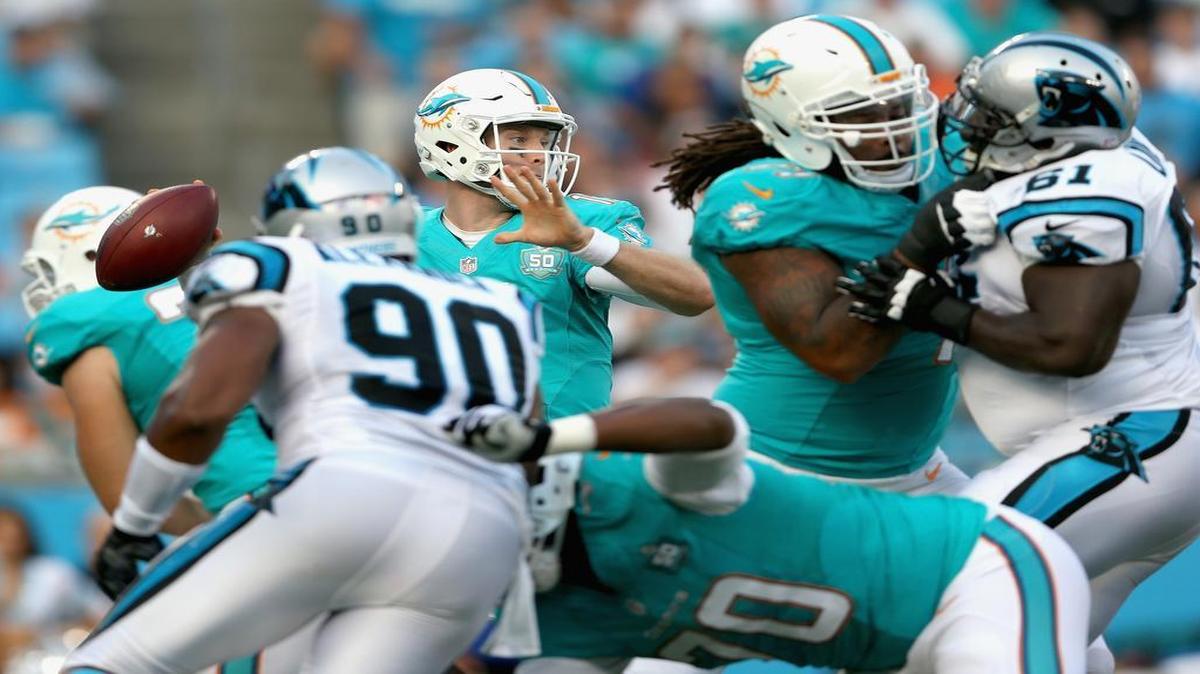 
Dolphins quarterback Ryan Tannehill had another good outing as he completed 12 of 15 passes for 102 yards and one touchdown.
