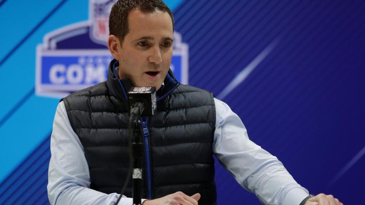 Philadelphia Eagles general manager Howie Roseman speaks during a news conference at the NFL Scouting Combine Wednesday.