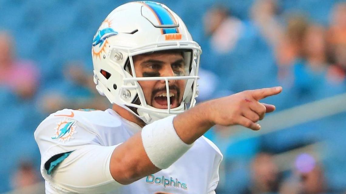 Matt Moore will lead the Dolphins offense this Sunday, Nov. 26, 2017.