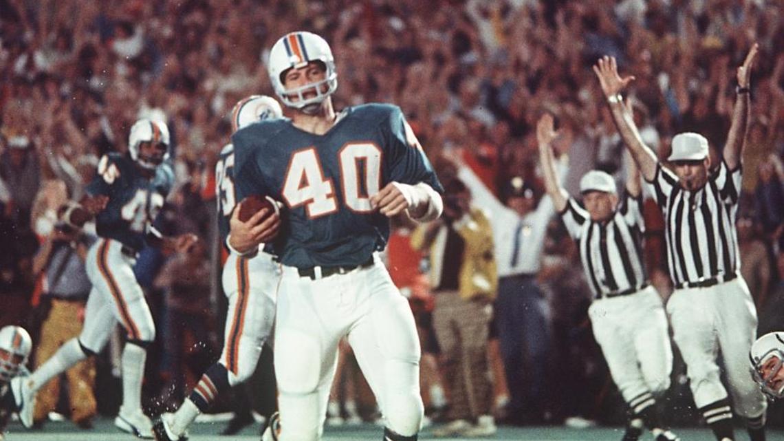 Safety Dick Anderson won two Super Bowl with the Dolphins during his career.