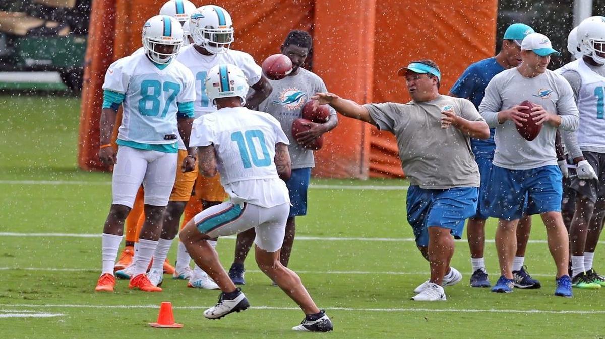 In rain, sleet or snow, Dolphins offensive coordinator Clyde Christensen delivers.