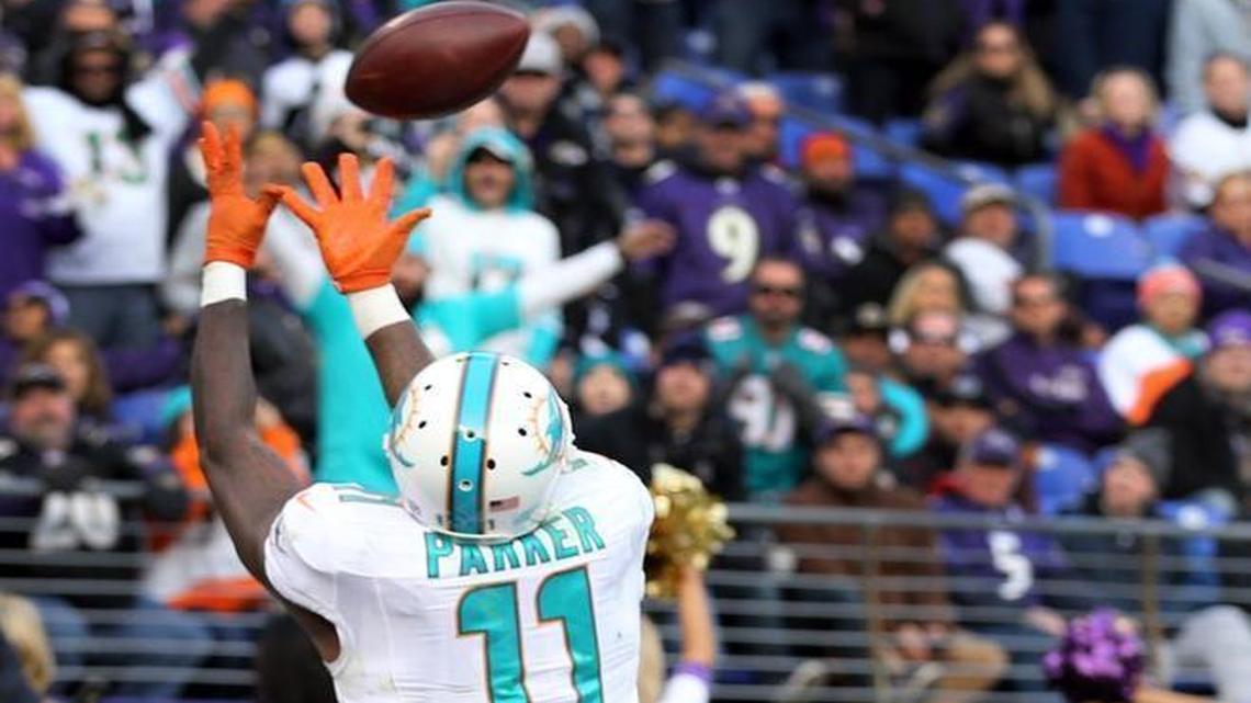 DeVante Parker had his third touchdown of the season Sunday.