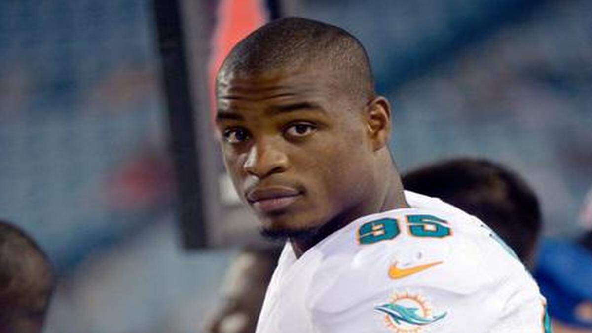 
Miami Dolphins defensive lineman Dion Jordan is pictured.
