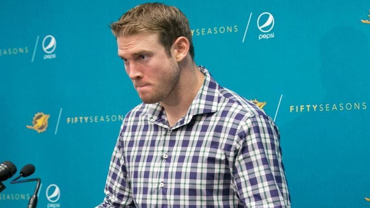 Miami Dolphins quarterback Ryan Tannehill speaks after a 31-24 loss to the New York Giants on Monday, Dec. 14, 2015, at Sun Life Stadium in Miami Gardens, Fla.