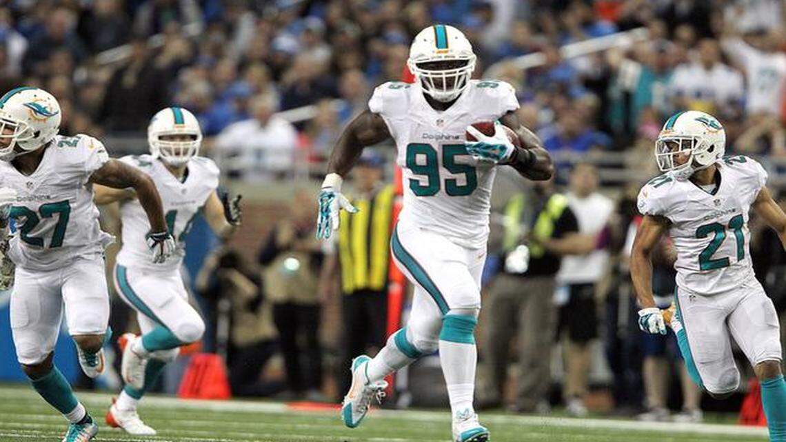 
Dion Jordan has been a special teams ace, returning this blocked field goal against Detroit.

