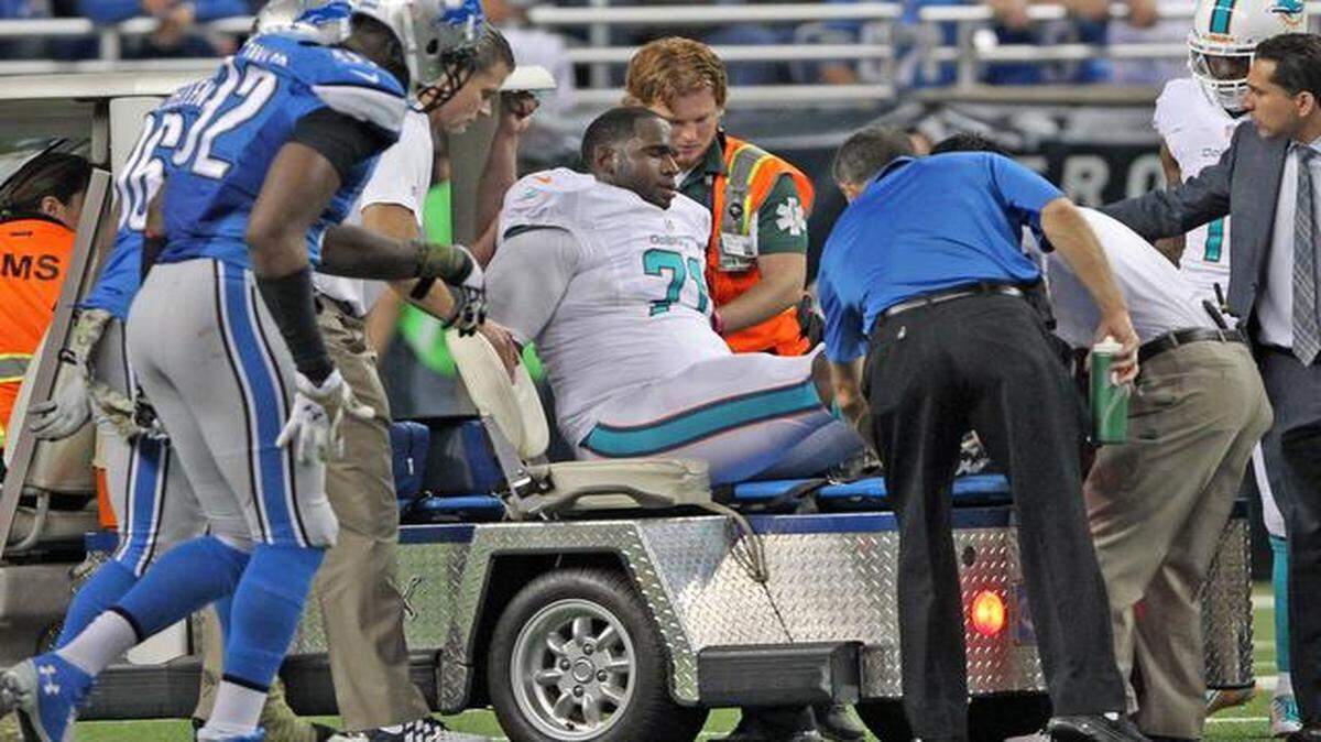 
Huge loss: Dolphins left tackle Branden Albert was lost for the season on Nov. 9 in Detroit, which was a critical blow to the offensive line.
