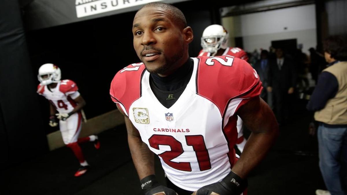 Arizona Cardinals cornerback Patrick Peterson (21) moves to the field before the first of an NFL football game between the Atlanta Falcons and the Arizona Cardinals, Sun., Nov. 27, 2016, in Atlanta.