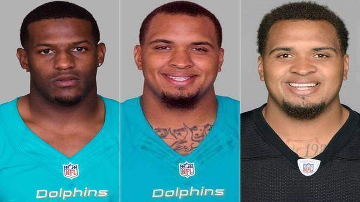 
Mike Wallace, Mike Pouncey, Maurkice Pouncey.
