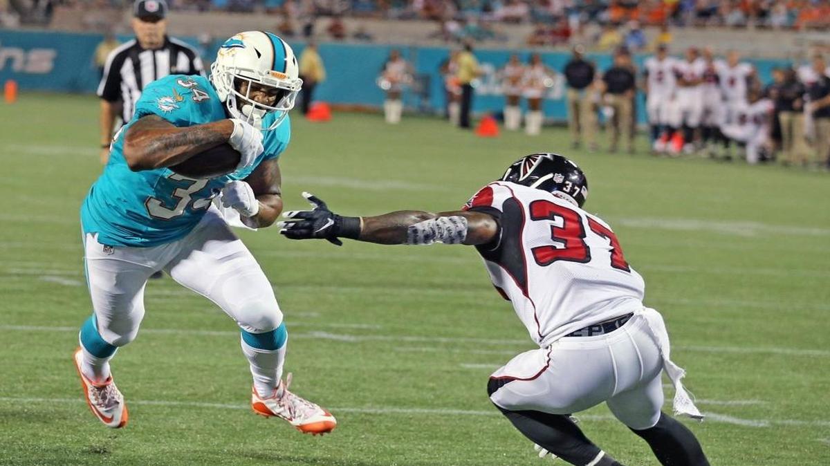 Dolphins running back Arian Foster is one of the four starters ruled out for Bengals game.