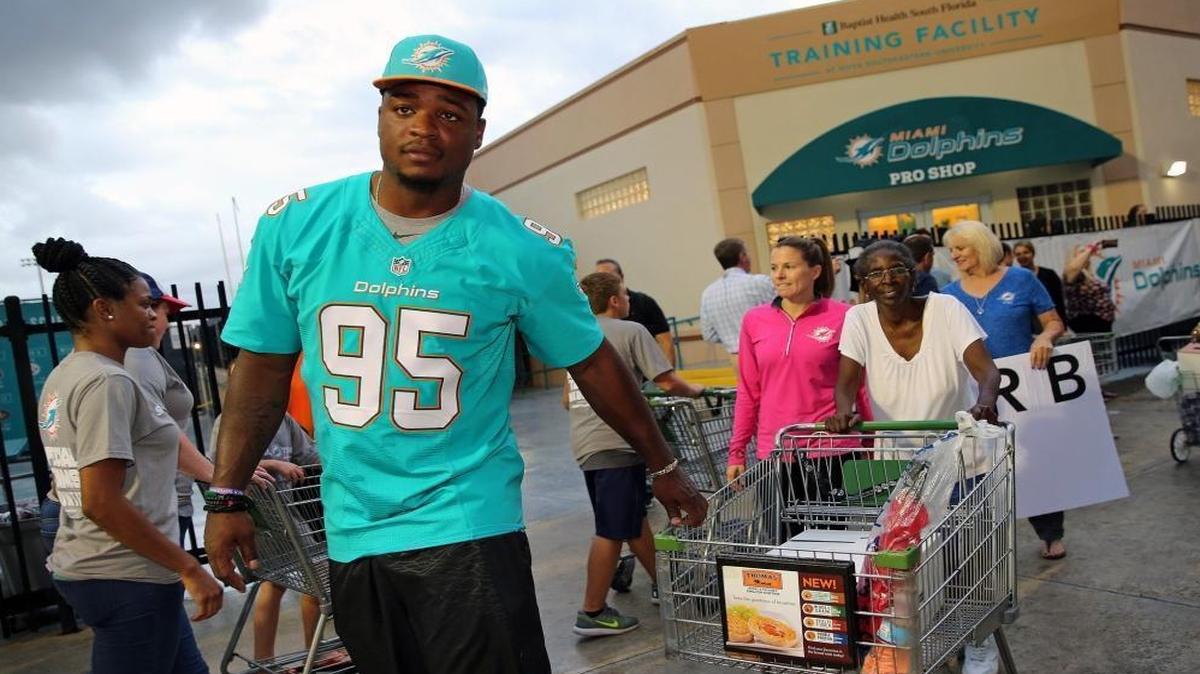 The No. 95 jersey is available for the Dolphins. Dion Jordan will never wear it again.