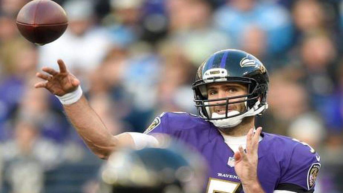 
Ravens quarterback Joe Flacco 
