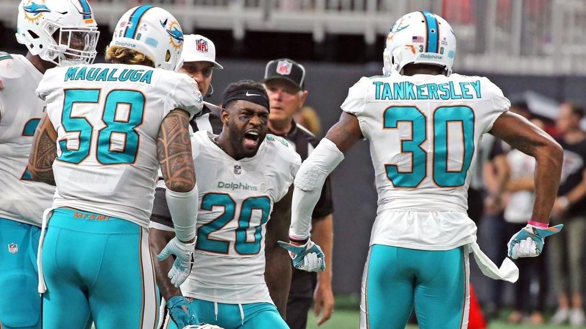 Reshad Jones (20) is dealing with a back injury.