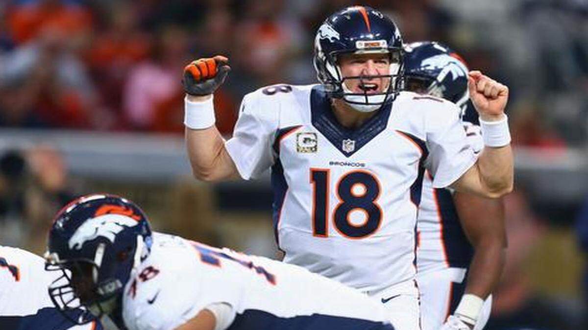 
Peyton Manning has won 19 of 21 games in Denver since taking over as the Broncos’ starting quarterback. 

