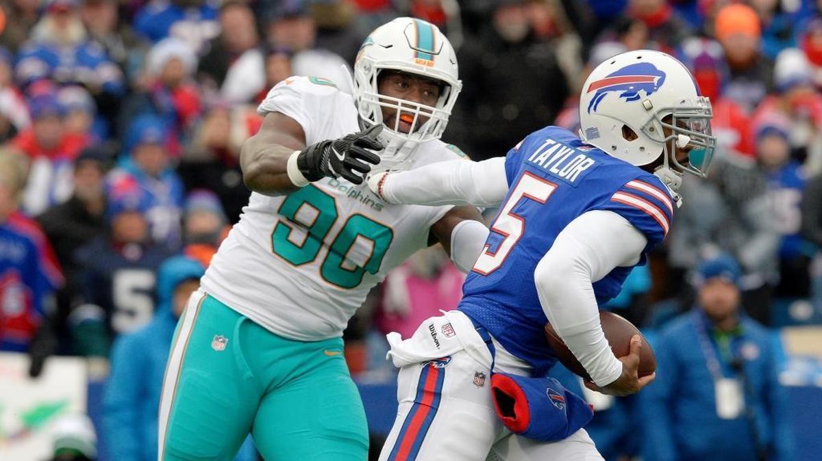 Charles Harris has just one sack in 2017. He would have had two if Tyrod Taylor had not escaped his grasp last week.