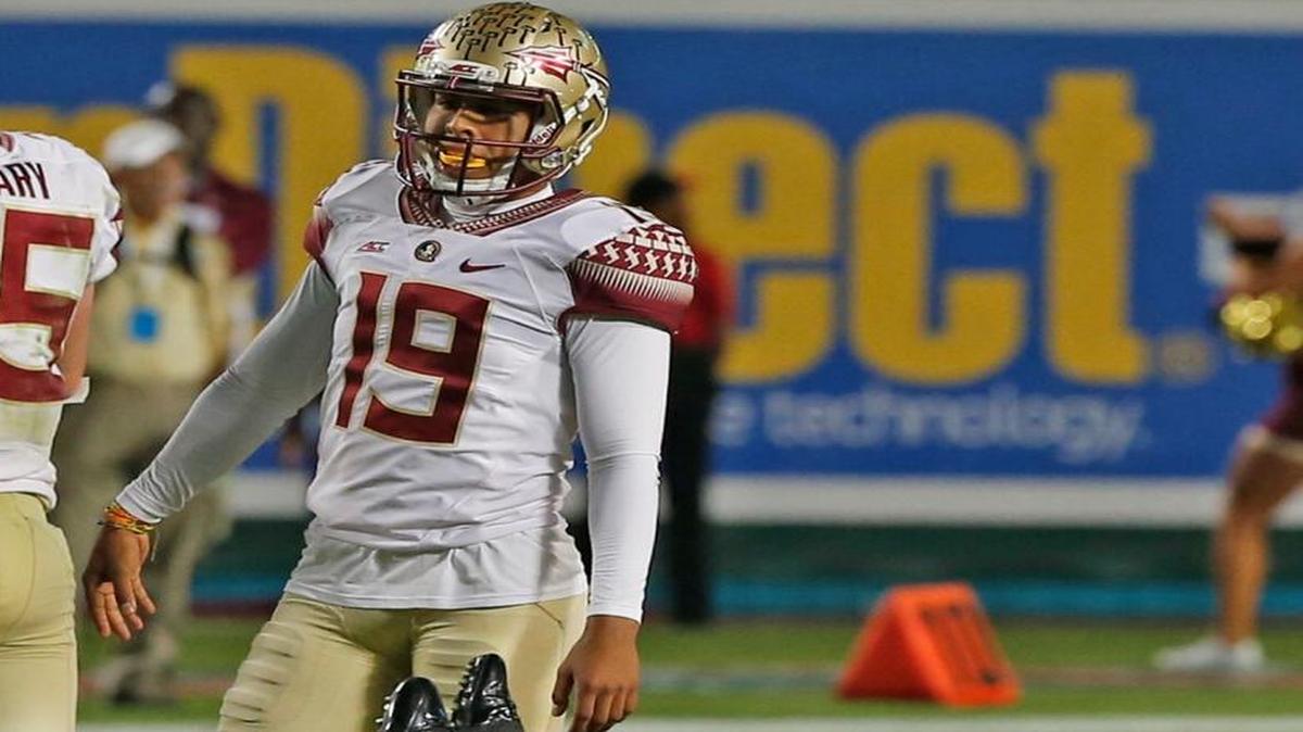Florida State Seminoles kicker Roberto Aguayo stands after a field goal in the third quarter of a game against the Miami Hurricanes at Sun Life Stadium in Miami Gardens on Nov. 15, 2014.