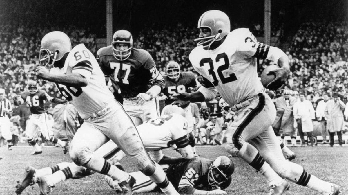 Running back Jim Brown helped lead the Cleveland Browns to the 1964 NFL championship — the last pro title in city history before the Cavaliers won the NBA title earlier this summer.