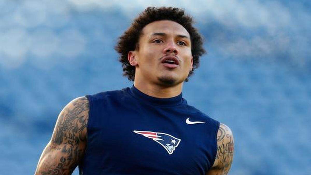 
Greener pastures: After failing to make it out of Dolphins training camp in 2013, Brian Tyms has his eyes on a title as a member of the Patriots.
