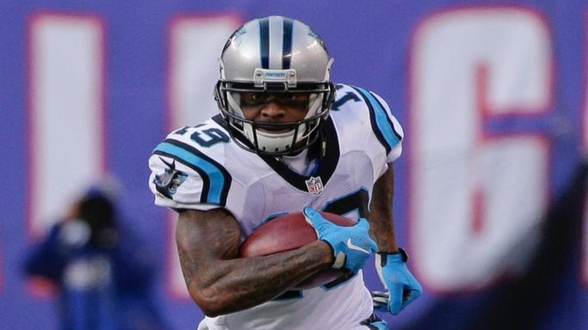 Carolina Panthers' Ted Ginn (19) returns a punt during the second half of an NFL football game against the New York Giants Sunday, Dec. 20, 2015, in East Rutherford, N.J.
