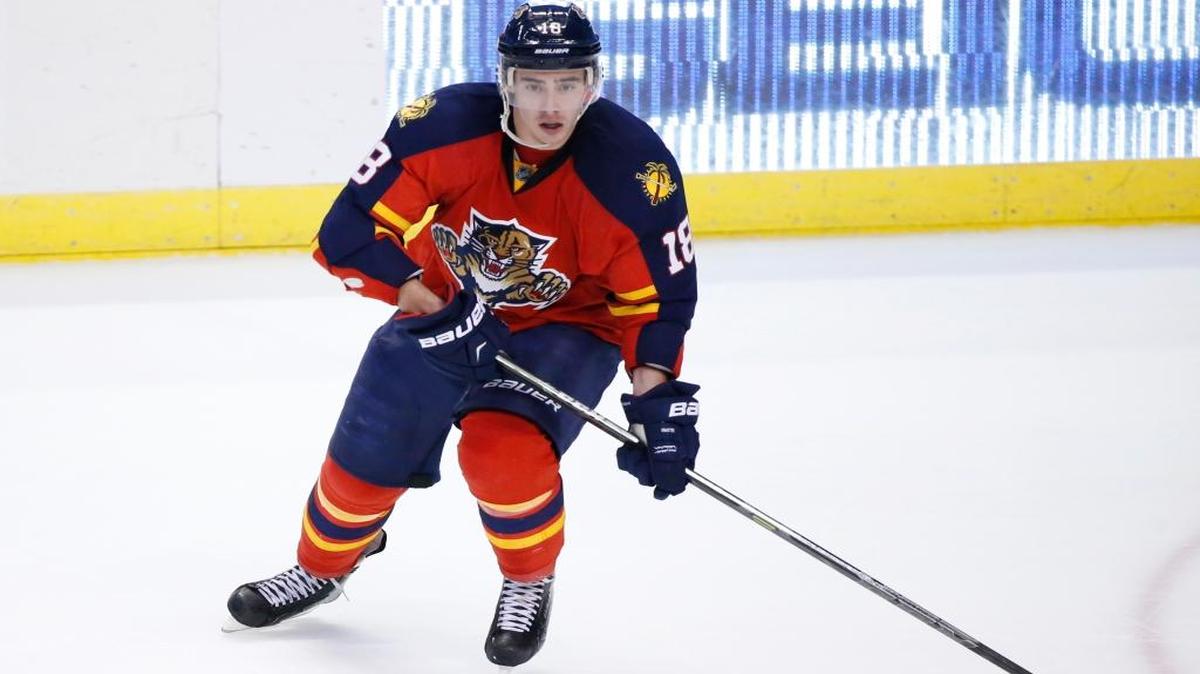 Florida Panthers right wing Reilly Smith (18) is shown during the third period of an NHL hockey game against the Washington Capitals, Thursday, Dec. 10, 2015 in Sunrise, Fla. The Panthers defeated the Capitals 4-1.