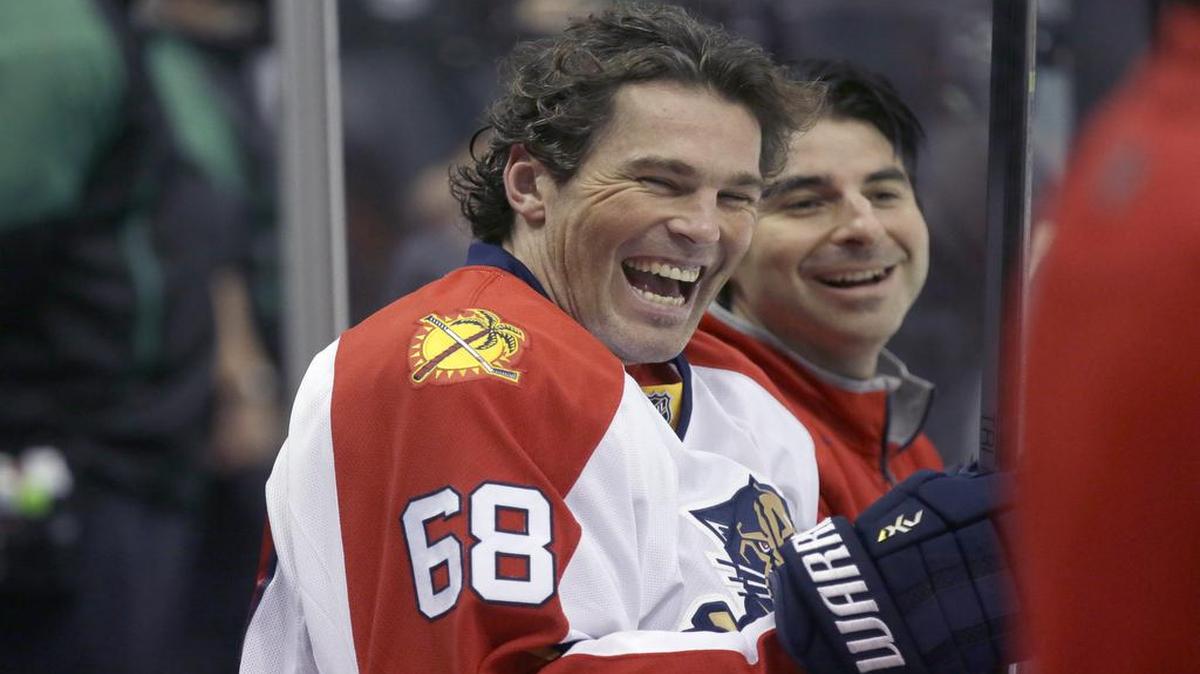 After getting through Florida’s skate-intensive practice Monday, Nov. 2, 2015, Jaromir Jagr says he plans to return Wednesday against the Ducks as the Panthers kick off a three-game California swing.