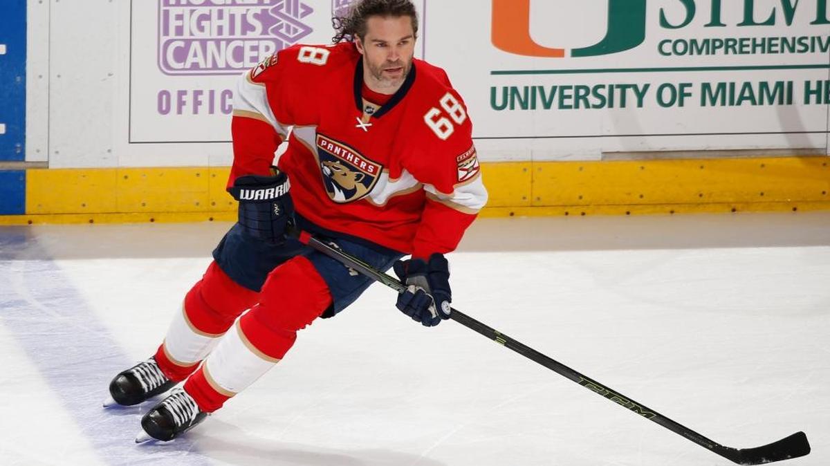 Florida’s Jaromir Jagr was named the NHL’s ‘First Star of th Week’ after scoring five points in three games to take second on the all-time scoring list.