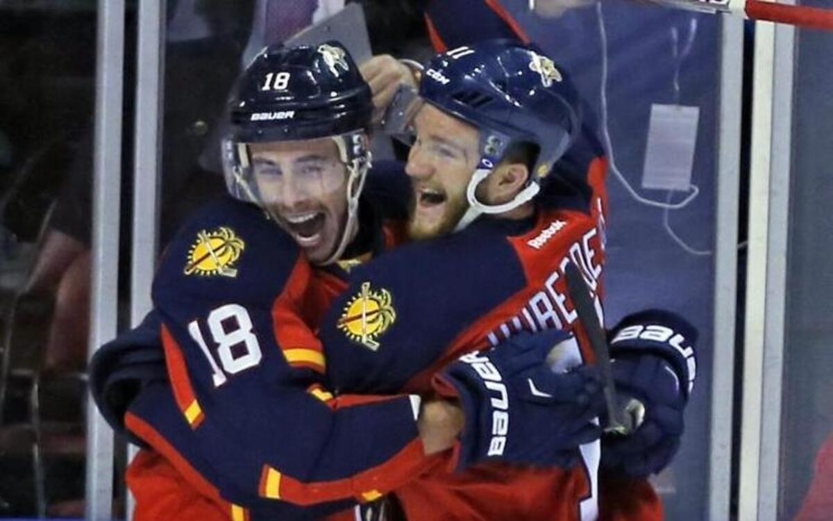 The Panthers signed the 25-year-old Reilly Smith, left, to a five-year, $25 million contract extension this offseason.